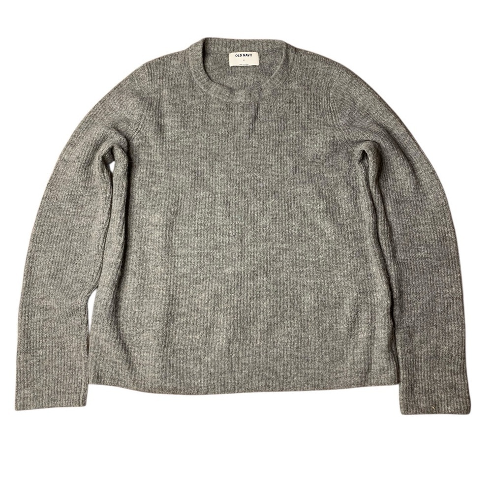 Old Navy SoSoft Lite Ribbed Crew-Neck Sweater - Gray Heather - Size M